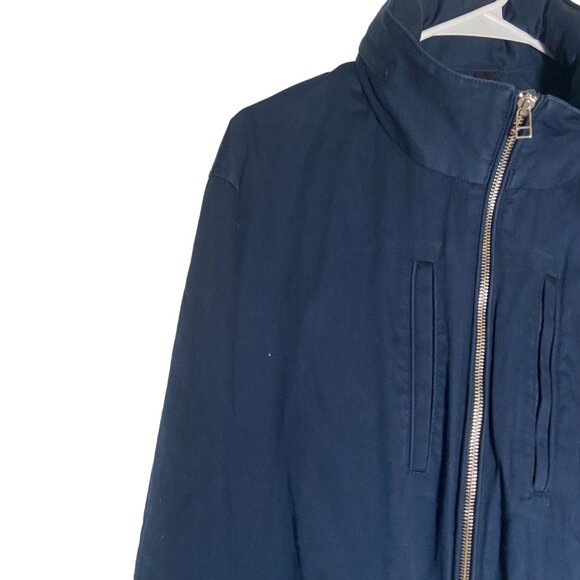 Adidas SLVR Men's Navy Blue Hooded Jacket Size L - Picture 2 of 5